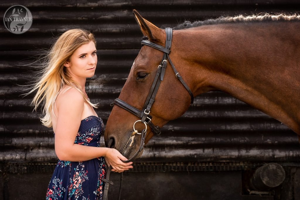 Beautiful young woman with her horse. Equine photography by Ian Trayner