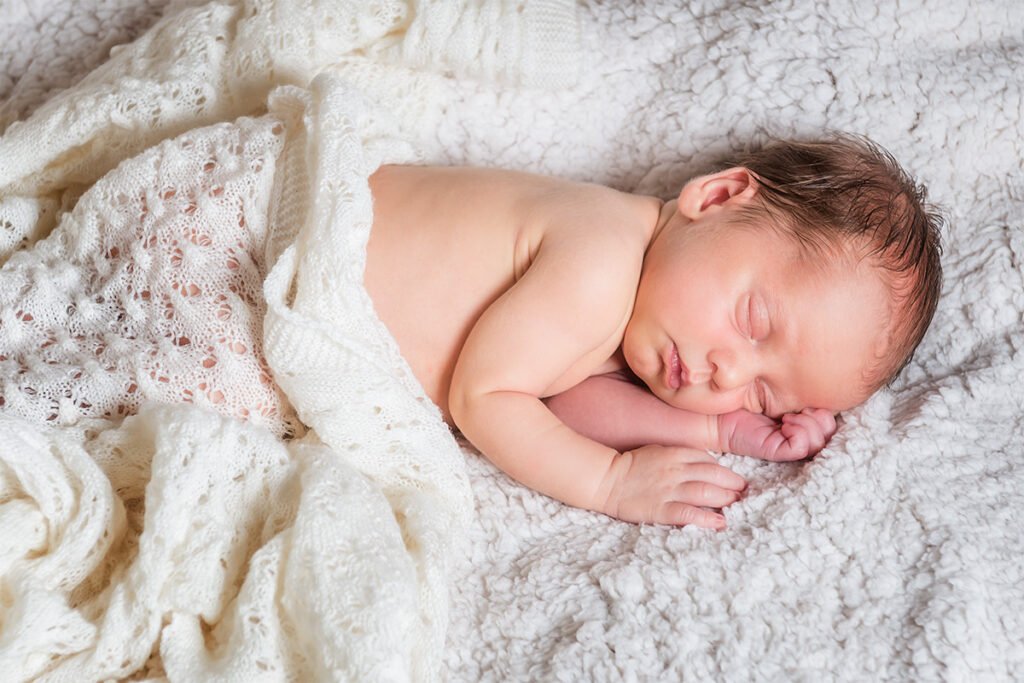 cute baby sleeping - newborn photoshoot