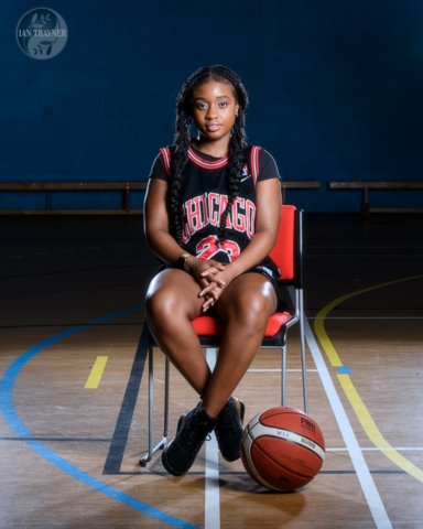 Beauty photoshoot with a basketball theme. The model is Yollanda Musa.