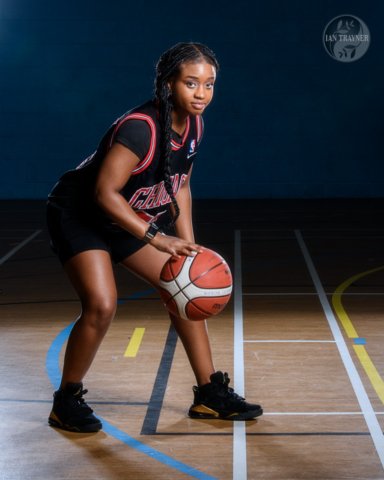 Beauty photoshoot with a basketball theme. The model is Yollanda Musa.