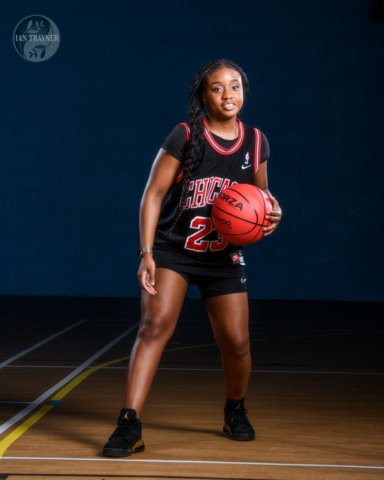 Beauty photoshoot with a basketball theme. The model is Yollanda Musa.